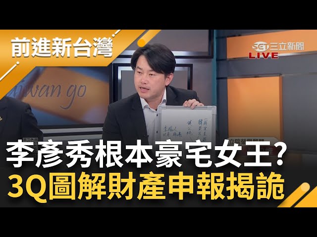 為"除銹"添柴火？！李彥秀美國豪宅1+1 貧窮限制想像？ 網友再挖"第三.第四棟" 李彥秀根本豪宅女王？3Q圖解財產申報資料揭詭│王偊菁主持│【前進新台灣 PART1】20250205│三立新聞台