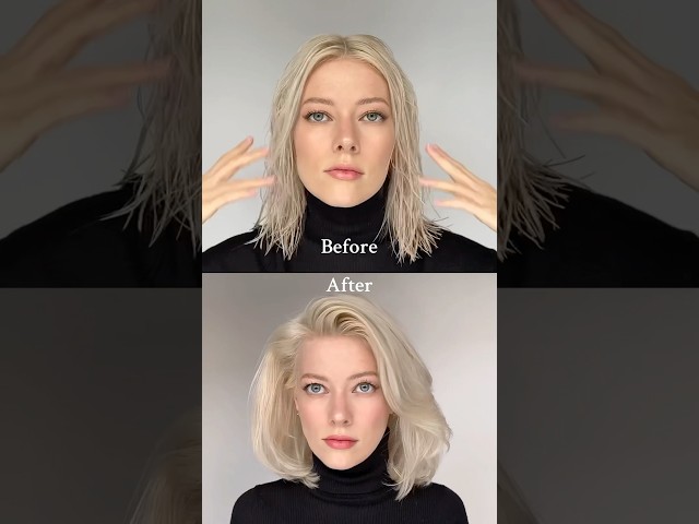 HOW TO BLOW DRY SHORT HAIR WITH DYSON AIRWRAP BIG VOLUME #dysonhair #hairdryer #hairhacks  #shorts