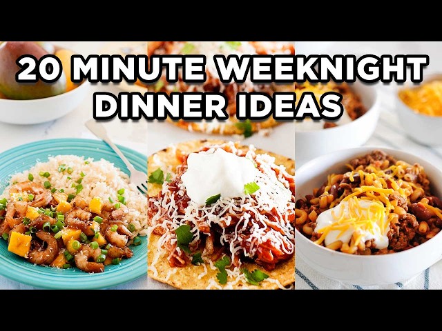 20 Minute Weeknight Dinner Ideas | Easy Family Dinner Recipes by MOMables