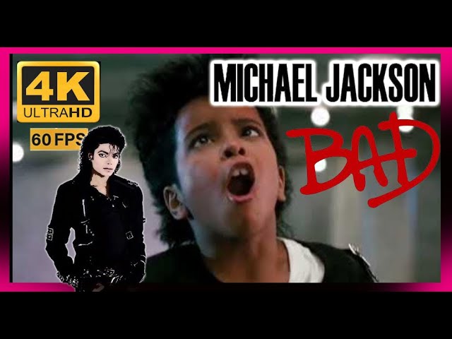 MICHAEL JACKSON - BAD ( BADDER KIDS )Ultra hd 60fps POP CLASICO (TV.zidrave.net)