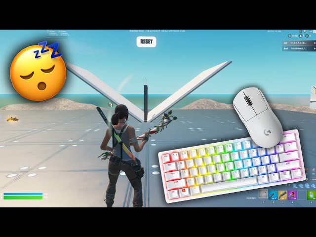 Razer huntsman mini mercury😴 1v1 Build fight | ASMR  gameplay 😴 (Fortnite KBM ASMR)