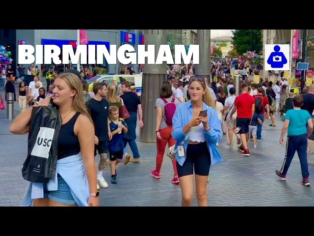 Birmingham England Summer Walk 🇬🇧 BIRMINGHAM CITY CENTRE Walking tour | Birmingham City Tour 4K HDR