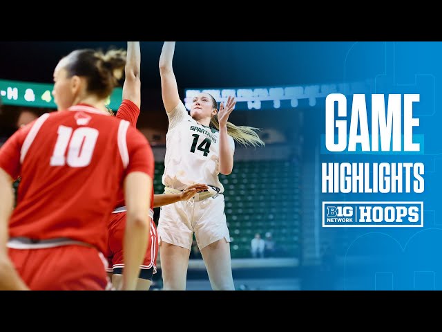 Wisconsin at Michigan State | HIGHLIGHTS | Big Ten Women's Basketball | 02/12/2025