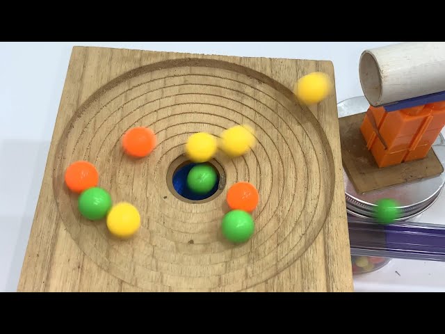 Marble Run ASMR Race L03 ☆ HABA Slope Dump Truck Excavator Ambulance Forklift Garbage Truck Tractors