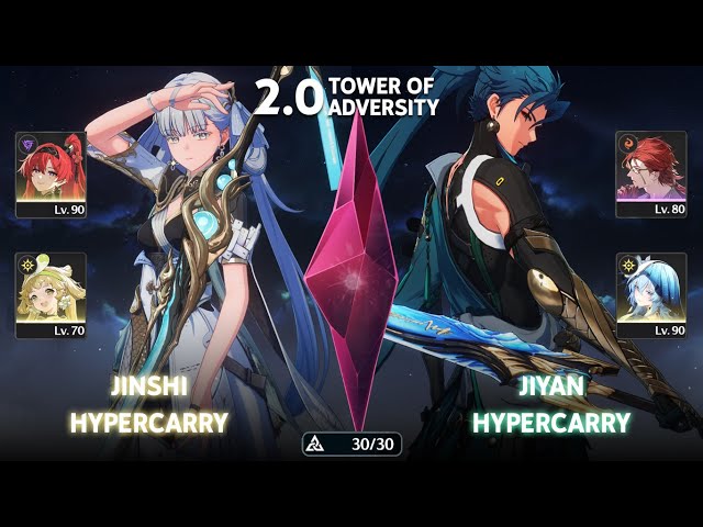 S0R1 Jinshi x Yinlin & S0 Jiyan Hypercarry | Tower of Adversity | Wuthering Waves 2.0