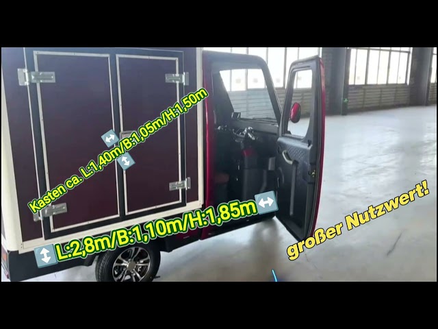 Kabinenroller Transporter Brava Lastendreirad Cargo Volt 72V 3 kW Elektrofahrzeug Moped 25km 45km