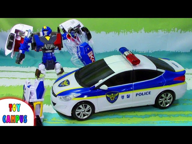 Hello Carbot Avante Pron Police Robot to Car | 헬로카봇 아반떼 프론 폴리스 | ToysReview ToyCampus