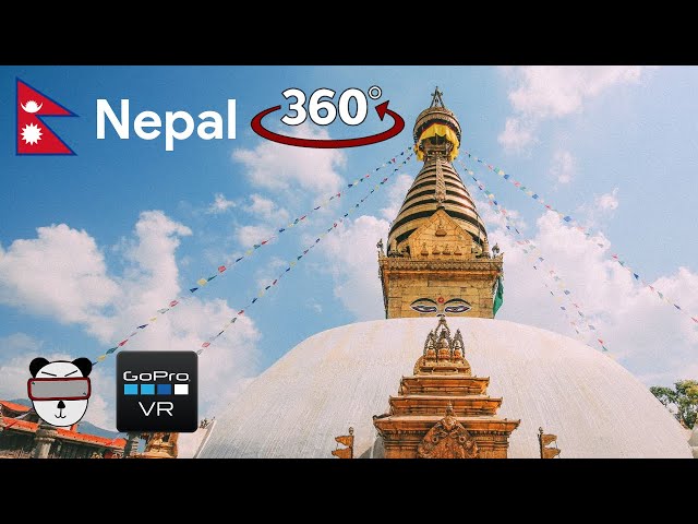 🌍 360° Monkey Temple Architecture | Kathmandu, Nepal 🇳🇵【GoPro VR Travel | 360 Video】