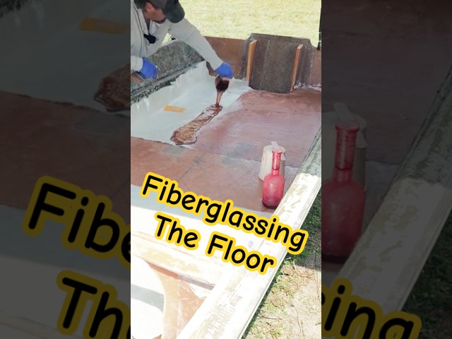 Fiberglassing the Boat Floor - Building a Fiberglass Boat