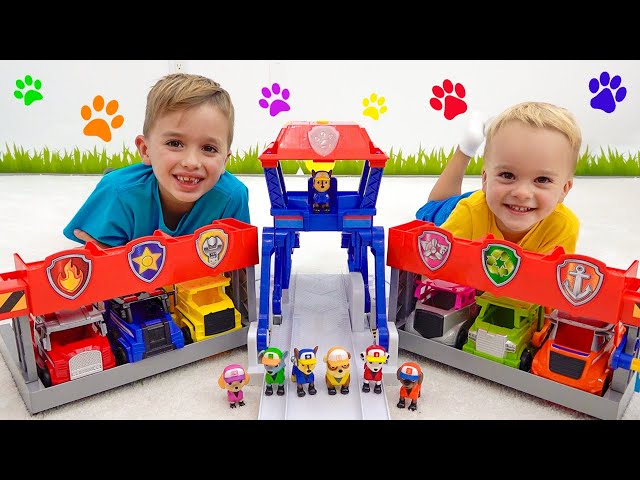 Vlad y Niki PAW Patrol camiones de juguete Misión de rescate