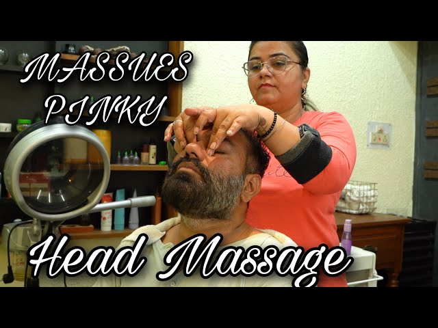 ASMR Head massage with self made Hair Oil by Indian Massues Pinky ! Neck cracking