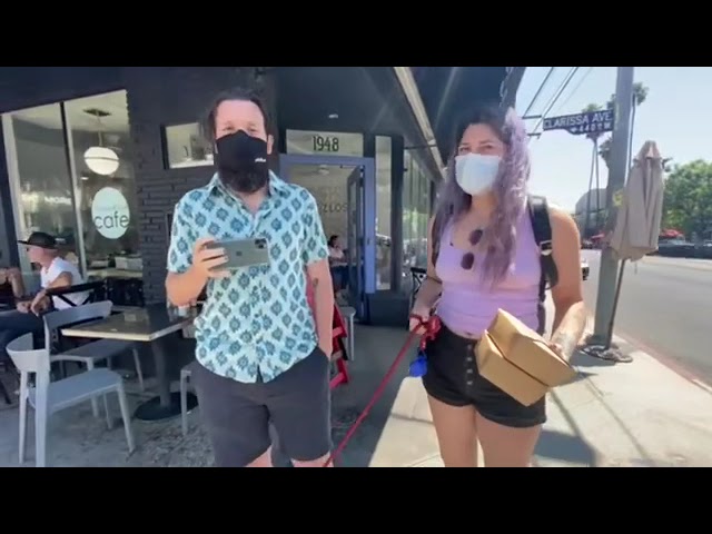 Weird Guy and #karen start to get triggered for filming in public sidewalk and lose it 0-💯 quick !!!