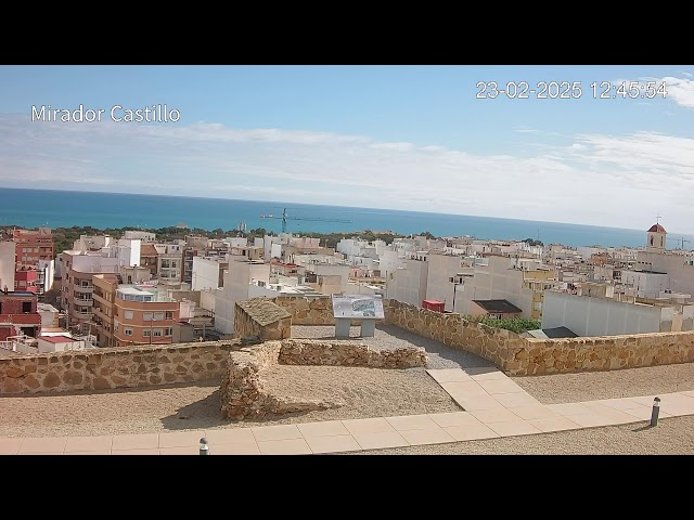 Vista desde el Castillo - Guardamar del Segura en directo.