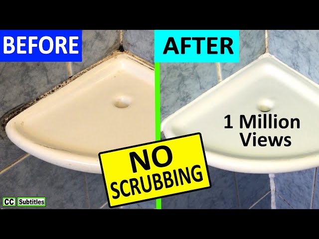 How to remove Mould from Silicone Sealant in your Bathroom NO SCRUBBING - Removing Black Mould