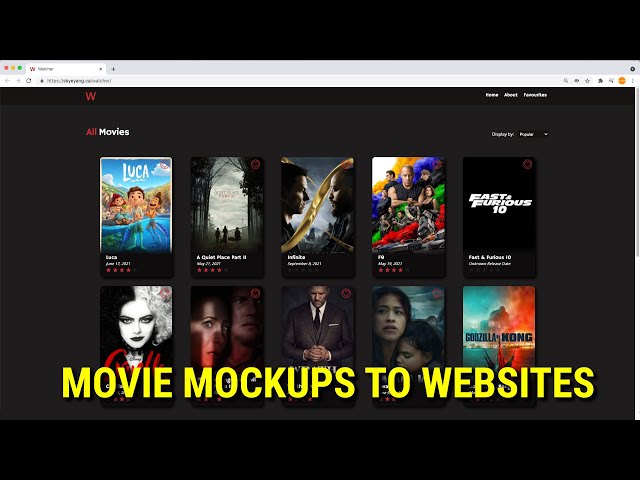 Movie Mockups in Photoshop and Websites (Past Students)