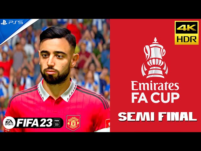 FIFA 23 - Brighton vs Manchester United - FA Cup Semi Final Match | PS5™ Gameplay 4K | HDR