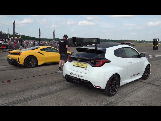 Ferrari 488 Pista vs 400HP Toyota Yaris GR