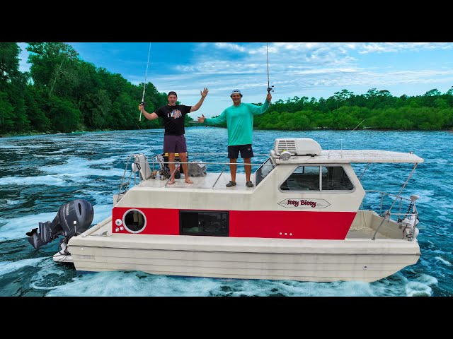 River Camping In My Fully Restored Houseboat!