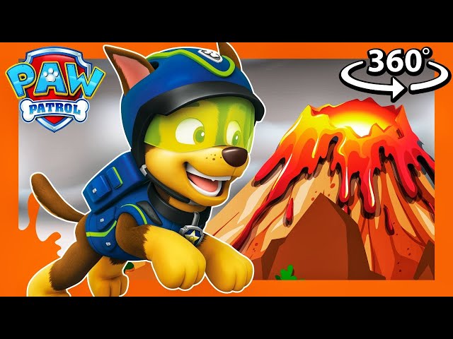 SUPER Spy CHASE VS VOLCANO and LAVA🌋 | Paw Patrol 360° VR