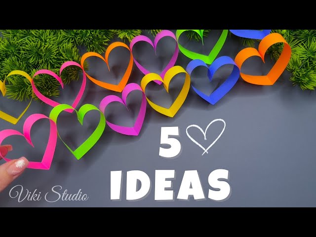 💖 5 Easy Valentine’s Day Craft Ideas | DIY Paper Crafts for Everyone