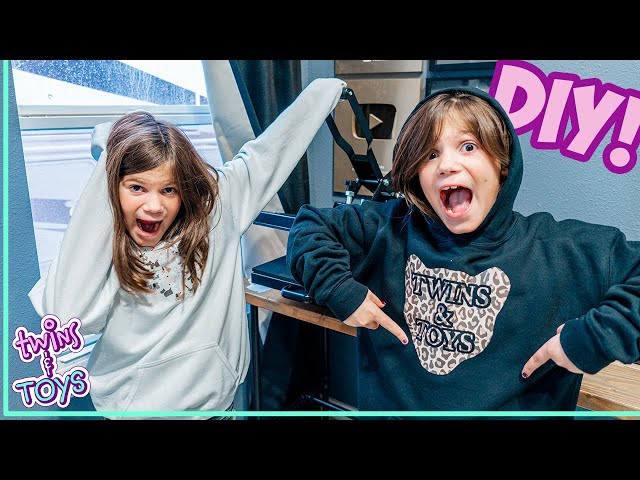 Twin Sisters Make DIY Custom Sweatshirts!