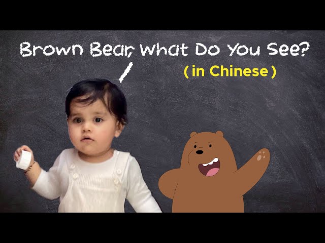 Brown Bear Brown Bear What Do You See? in CHINESE | Bilingual Baby learning about Animals