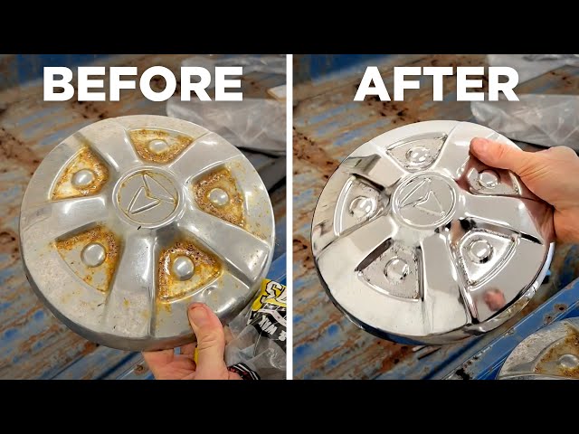 How to Clean/Polish/Restore old Chrome with Steel Wool - Fast & Easy!