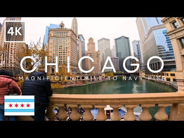 [4K] Chicago in November Walking Tour (Magnificent Mile)