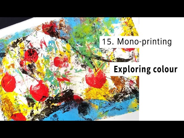 Monoprinting with acrylic paint TIRELS 15