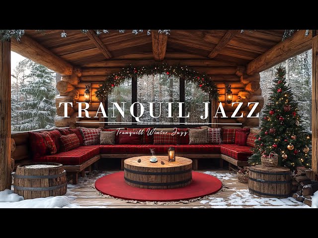 ❄️ Tranquil  Snowy Porch ❄️ Winter Soft Jazz Tunes and Peaceful Winter Ambience for study