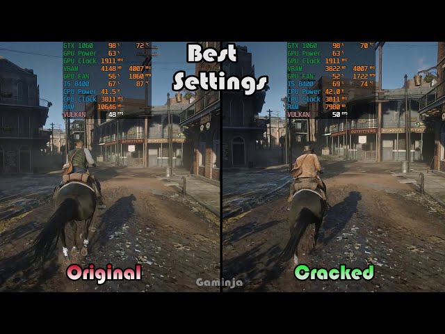 GTX 1060 ~ Red Dead Redemption 2 Original Vs Cracked Version Performance Comparison Test