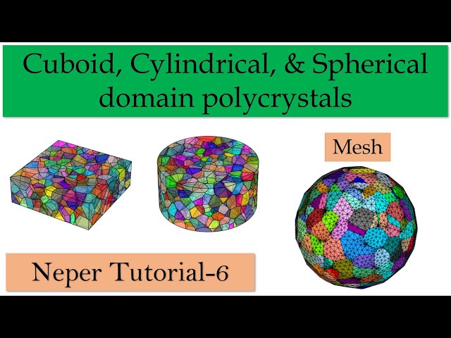 Cylindrical and spherical domain microstructure using NEPER | Neper software tutorial part 6