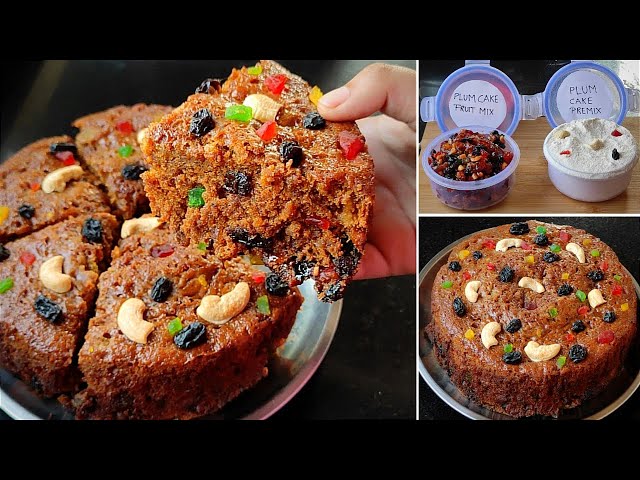 Eggless Plum Cake For Christmas|Plum Cake Premix+Plum Cake Fruit Mix|Fruit Cake|Rich Plum Cake