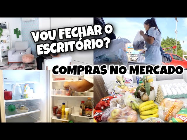 Vlog: COMPRAS NO MERCADO/ VOU FECHAR O ESCRITÓRIO? | Gabi Magsan