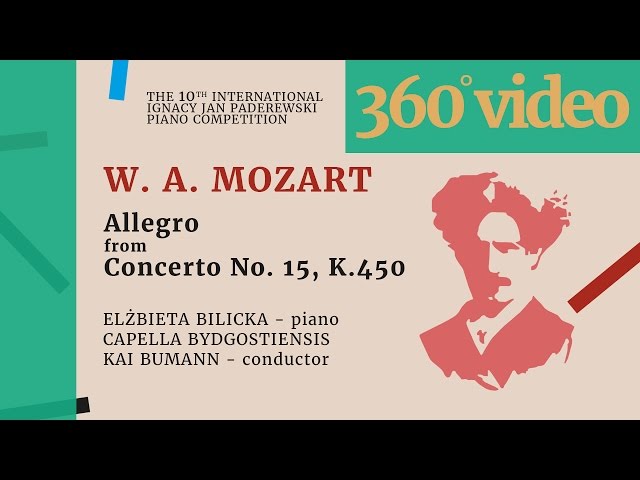 360 VIDEO - W. A. Mozart - Allegro from Piano Concerto No. 15, K. 450 - E. Bilicka (by Ros Media)