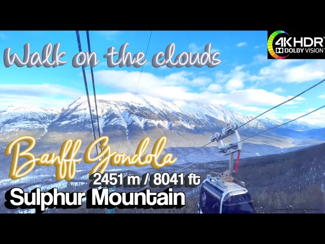 [4K HDR] BANFF GONDOLA & SULPHUR MOUNTAIN Winter Walk🇨🇦 BANFF NATIONAL PARK, ALBERTA, CANADA, Travel