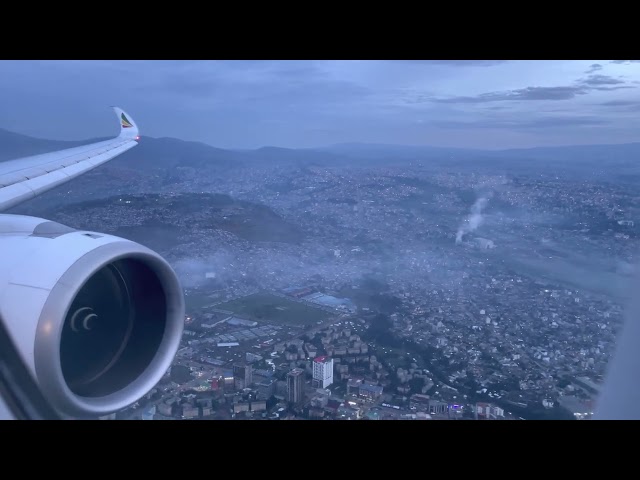 Ethiopian Airlines Airbus A350-900XWB Landing in Addis Ababa Bole International Airport, ADD