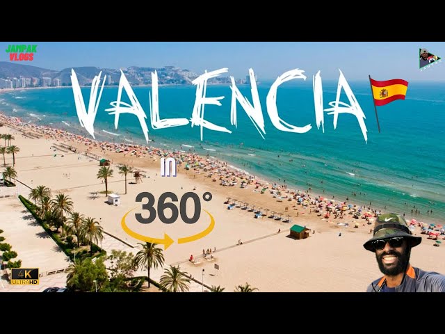 Valencia, Spain in 360 VR - Virtual City Trip - 4K 360 Video | Beach Strip