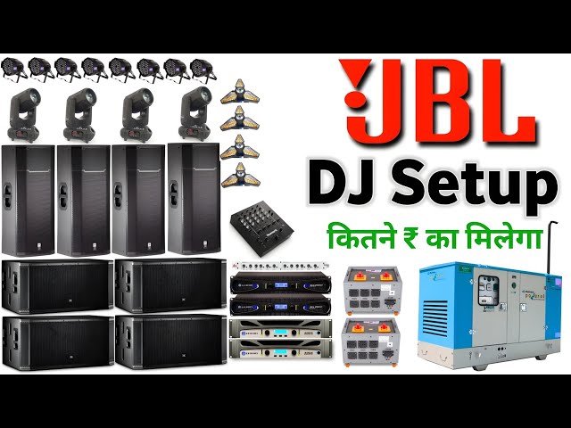 Original JBL Dj setup full price detail | 4 Bass, 4 Top, Crown amplifier with 25 kvA Generator