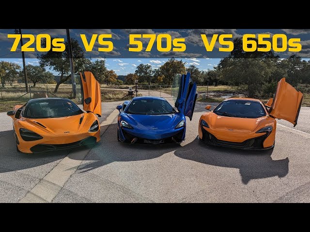 McLaren 720s VS McLaren 650s vs McLaren 570s