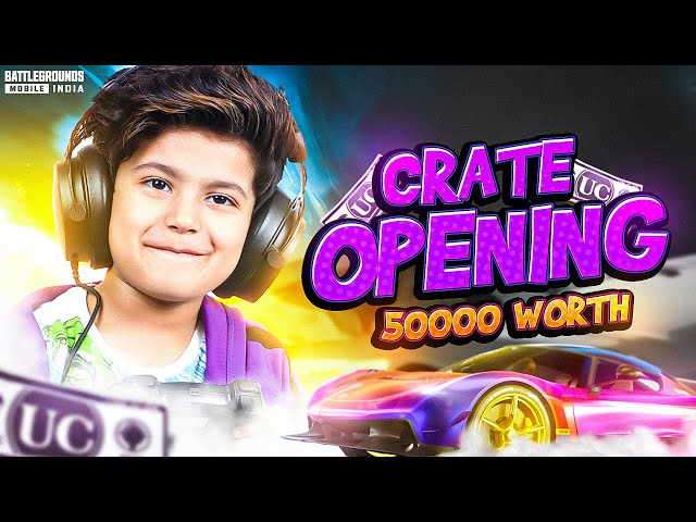 50K UC 2 KOENIGSEGG CARS CRATE OPENING | LUCKIEST ONE VIVONE | BGMI CRATE OPENING HIGHLIGHTS