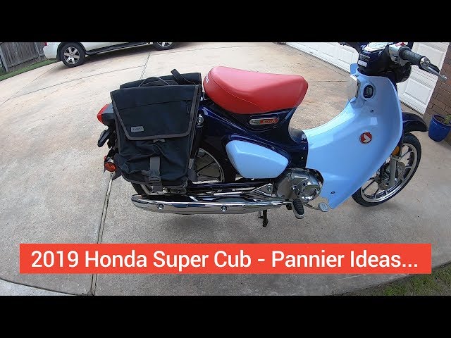 SUPERCUB: 2019 Honda Super Cub C125 - Rear Pannier Ideas, CRG Lane-Splitter Mirrors