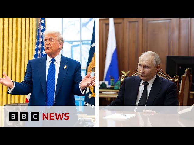 Ukraine war talks start now, President Trump says after call with President Putin | BBC News