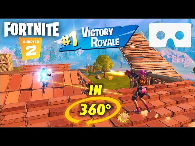 Victory Royale Gameplay in VR 360   Fortnite Chapter virtual reality 360  videos realidad virtual vr