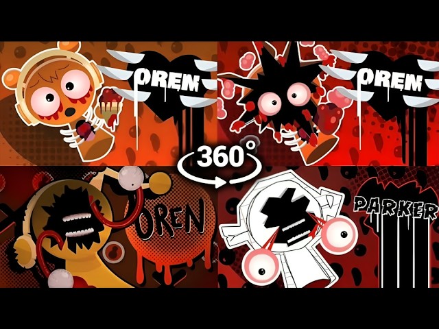 360° Incredibox Sprunki Animated Intro PHASE 2 vs PHASE 3 vs PHASE 4 vs PHASE 5 (Animation)