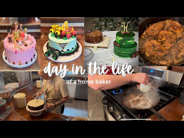 Day In The Life Of A Home Baker - Decorating Cakes - Christmas Wedding - High Protein Low Cal Dinner