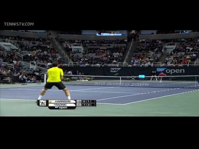 Milos Raonic vs. Ryan Harrison SAP Open 2012