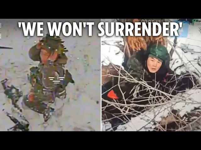 North Korean soldiers killing THEMSELVES to avoid being captured by Ukraine