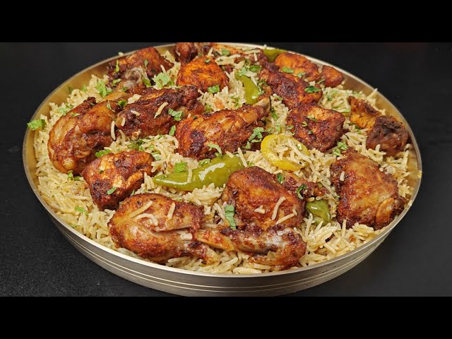 Fried Chicken Pulao | Dawat Style Quick Fried Chicken Pulao Platter