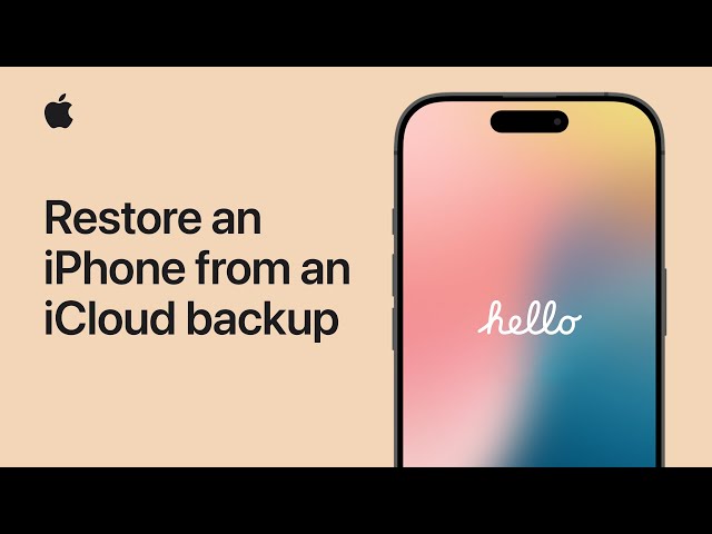 How to restore your iPhone from an iCloud backup | Apple Support